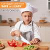 imageZulay 3Piece Kids Knife Set for Real Cooking ampamp Baking  Toddler Knives for Cutting Fruits Veggies ampamp Cake  Childrens Montessori Knife with Serrated Edges  Safe ampamp Fun Lettuce Knife GreenApricot Orange