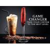 imageZulay Executive Series Ultra Premium Gift Milk Frother For Coffee with Deluxe Radiant Finish  Coffee Frother Handheld Foam Maker  Electric Milk Frother Handheld For Lattes Premium UV Red