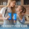 imageZulay Kitchen Acrylic Glasses Drinkware  8 Piece Unbreakable Plastic Tumblers  BPAFree Reusable Plastic Drinking Glasses for Home ampamp Outdoors  Stackable LeadFree ampamp Dishwasher Safe  12ampamp16ozBlue