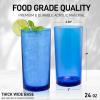 imageZulay Kitchen Acrylic Glasses Drinkware  8 Piece Unbreakable Plastic Tumblers  BPAFree Reusable Plastic Drinking Glasses for Home ampamp Outdoors  Stackable LeadFree ampamp Dishwasher Safe  12ampamp16ozBlue