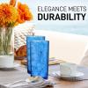 imageZulay Kitchen Acrylic Glasses Drinkware  8 Piece Unbreakable Plastic Tumblers  BPAFree Reusable Plastic Drinking Glasses for Home ampamp Outdoors  Stackable LeadFree ampamp Dishwasher Safe  12ampamp16ozBlue