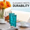 imageZulay Kitchen Acrylic Glasses Drinkware  8 Piece Unbreakable Plastic Tumblers  BPAFree Reusable Plastic Drinking Glasses for Home ampamp Outdoors  Stackable LeadFree ampamp Dishwasher Safe  12ampamp16ozTurquoise