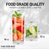 imageZulay Kitchen Acrylic Glasses Drinkware  8 Piece Unbreakable Plastic Tumblers  BPAFree Reusable Plastic Drinking Glasses for Home ampamp Outdoors  Stackable LeadFree ampamp Dishwasher Safe  12ampamp16ozClear