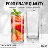 imageZulay Kitchen Acrylic Glasses Drinkware  8 Piece Unbreakable Plastic Tumblers  BPAFree Reusable Plastic Drinking Glasses for Home ampamp Outdoors  Stackable LeadFree ampamp Dishwasher Safe  12ampamp16ozClear