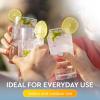 imageZulay Kitchen Acrylic Glasses Drinkware  8 Piece Unbreakable Plastic Tumblers  BPAFree Reusable Plastic Drinking Glasses for Home ampamp Outdoors  Stackable LeadFree ampamp Dishwasher Safe  12ampamp16ozClear