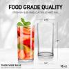 imageZulay Kitchen Acrylic Glasses Drinkware  8 Piece Unbreakable Plastic Tumblers  BPAFree Reusable Plastic Drinking Glasses for Home ampamp Outdoors  Stackable LeadFree ampamp Dishwasher Safe  12ampamp16ozClear