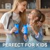 imageZulay Kitchen Acrylic Glasses Drinkware  8 Piece Unbreakable Plastic Tumblers  BPAFree Reusable Plastic Drinking Glasses for Home ampamp Outdoors  Stackable LeadFree ampamp Dishwasher Safe  12ampamp16ozBlue