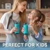 imageZulay Kitchen Acrylic Glasses Drinkware  8 Piece Unbreakable Plastic Tumblers  BPAFree Reusable Plastic Drinking Glasses for Home ampamp Outdoors  Stackable LeadFree ampamp Dishwasher Safe  12ampamp16ozTurquoise