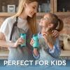 imageZulay Kitchen Acrylic Glasses Drinkware  8 Piece Unbreakable Plastic Tumblers  BPAFree Reusable Plastic Drinking Glasses for Home ampamp Outdoors  Stackable LeadFree ampamp Dishwasher Safe  12ampamp16ozTurquoise