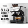 imageZulay Kitchen Magia Manual Espresso Machine with Grinder and Milk Frother  15 Bar Pressure Pump Cappuccino Machine  Latte Machine  ampamp Extra Large 2L Removable Water Tank