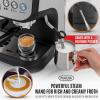 imageZulay Kitchen Magia Manual Espresso Machine with Grinder and Milk Frother  15 Bar Pressure Pump Cappuccino Machine  Latte Machine  ampamp Extra Large 2L Removable Water Tank
