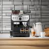 imageZulay Kitchen Magia Manual Espresso Machine with Grinder and Milk Frother  15 Bar Pressure Pump Cappuccino Machine  Latte Machine  ampamp Extra Large 2L Removable Water Tank