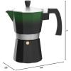 imageZulay Kitchen Stovetop Espresso Maker  Moka Pot 6 Espresso Cups  Percolator Coffee Maker for Classic Cuban ampamp Italian Style Espresso  Portable Coffee Maker for Camping ampamp Travel  GreenBlack