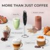 imageZulay Powerful Milk Frother 4 Duracell Batteries Included  Handheld Milk Frother Wand Drink Mixer for Coffee  Powerful Milk Foamer for Cappuccino Frappe Matcha ampamp Coffee Creamer  Black