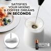 imageZulay Powerful Milk Frother 4 Duracell Batteries Included  Handheld Milk Frother Wand Drink Mixer for Coffee  Powerful Milk Foamer for Cappuccino Frappe Matcha ampamp Coffee Creamer  Black