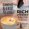 imageZulay Powerful Milk Frother 4 Duracell Batteries Included  Handheld Milk Frother Wand Drink Mixer for Coffee  Powerful Milk Foamer for Cappuccino Frappe Matcha ampamp Coffee Creamer  Black