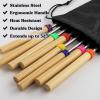 imageZulay Sturdy Marshmallow Sticks for Fire Pit Extra Long  Great Smores Sticks Smores Kit for Fire Pit  Marshmallow Roasting Skewers  Hot Dog Fork Bonfire Glamping Camping Accessory 32quot Value 10 Pack12 Pack