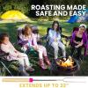 imageZulay Sturdy Marshmallow Sticks for Fire Pit Extra Long  Great Smores Sticks Smores Kit for Fire Pit  Marshmallow Roasting Skewers  Hot Dog Fork Bonfire Glamping Camping Accessory 32quot Value 10 Pack12 Pack