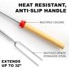 imageZulay Sturdy Marshmallow Sticks for Fire Pit Extra Long  Great Smores Sticks Smores Kit for Fire Pit  Marshmallow Roasting Skewers  Hot Dog Fork Bonfire Glamping Camping Accessory 32quot Value 10 Pack6 Pack