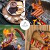 imageZulay Sturdy Marshmallow Sticks for Fire Pit Extra Long  Great Smores Sticks Smores Kit for Fire Pit  Marshmallow Roasting Skewers  Hot Dog Fork Bonfire Glamping Camping Accessory 32quot Value 10 Pack8 Pack