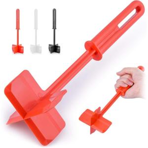 imageSimple Craft Meat Chopper  Premium Meat Masher Ground Beef Masher ampamp Hamburger Chopper Utensil  Perfect For Turkey Mashed Potato Baking Cooking ampamp More BlackRed