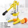 imageZulay Kitchen CastIron Orange Juice Squeezer  HeavyDuty EasytoClean Professional Citrus Juicer  Durable Stainless Steel Lemon Squeezer  Sturdy Manual Citrus Press ampamp Orange Squeezer PinkBright Yellow