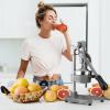 imageZulay Kitchen CastIron Orange Juice Squeezer  HeavyDuty EasytoClean Professional Citrus Juicer  Durable Stainless Steel Lemon Squeezer  Sturdy Manual Citrus Press ampamp Orange Squeezer PinkGray