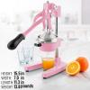 imageZulay Kitchen CastIron Orange Juice Squeezer  HeavyDuty EasytoClean Professional Citrus Juicer  Durable Stainless Steel Lemon Squeezer  Sturdy Manual Citrus Press ampamp Orange Squeezer PinkPink