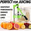 imageZulay Kitchen CastIron Orange Juice Squeezer  HeavyDuty EasytoClean Professional Citrus Juicer  Durable Stainless Steel Lemon Squeezer  Sturdy Manual Citrus Press ampamp Orange Squeezer PinkLight Green