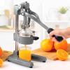 imageZulay Kitchen CastIron Orange Juice Squeezer  HeavyDuty EasytoClean Professional Citrus Juicer  Durable Stainless Steel Lemon Squeezer  Sturdy Manual Citrus Press ampamp Orange Squeezer PinkGray
