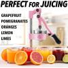 imageZulay Kitchen CastIron Orange Juice Squeezer  HeavyDuty EasytoClean Professional Citrus Juicer  Durable Stainless Steel Lemon Squeezer  Sturdy Manual Citrus Press ampamp Orange Squeezer PinkPink