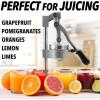 imageZulay Kitchen CastIron Orange Juice Squeezer  HeavyDuty EasytoClean Professional Citrus Juicer  Durable Stainless Steel Lemon Squeezer  Sturdy Manual Citrus Press ampamp Orange Squeezer PinkGray