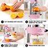 imageZulay Kitchen CastIron Orange Juice Squeezer  HeavyDuty EasytoClean Professional Citrus Juicer  Durable Stainless Steel Lemon Squeezer  Sturdy Manual Citrus Press ampamp Orange Squeezer PinkPink
