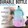 imageHydration Nation 3 Lid MultiSize Vacuum Insulated Water Bottles with Straw  Metal Water Bottle For Sports ampamp Outdoor  Thermo Stainless Steel Water Bottle  Perfect for Hot ampamp Cold Drinks BlueOmbre Green and Pink