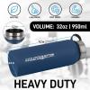 imageHydration Nation 3 Lid MultiSize Vacuum Insulated Water Bottles with Straw  Metal Water Bottle For Sports ampamp Outdoor  Thermo Stainless Steel Water Bottle  Perfect for Hot ampamp Cold Drinks BlueTwilight Blue