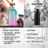 imageHydration Nation 3 Lid MultiSize Vacuum Insulated Water Bottles with Straw  Metal Water Bottle For Sports ampamp Outdoor  Thermo Stainless Steel Water Bottle  Perfect for Hot ampamp Cold Drinks BlueOmbre Green and Pink