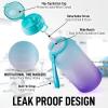imageHydration Nation 3 Lid MultiSize Vacuum Insulated Water Bottles with Straw  Metal Water Bottle For Sports ampamp Outdoor  Thermo Stainless Steel Water Bottle  Perfect for Hot ampamp Cold Drinks BlueOmbre Blue