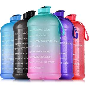 imageHydration Nation 3 Lid MultiSize Vacuum Insulated Water Bottles with Straw  Metal Water Bottle For Sports ampamp Outdoor  Thermo Stainless Steel Water Bottle  Perfect for Hot ampamp Cold Drinks BlueOmbre Green and Pink