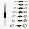 imageZulay Kitchen Stackable Magnetic Spoons Set of 8  Dual Sided Magnetic Measuring Spoons Set Fits In Spice Jars  Stainless Steel Measuring Spoons Magnetic For Dry and Liquid Ingredients Black