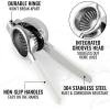 imageZulay Lemon Squeezer Stainless Steel with Premium Heavy Duty Solid Metal Squeezer Bowl and Food Grade Silicone Handles  Large Manual Citrus Press Juicer and Lime Squeezer Stainless Steel CranberryWhite