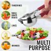 imageZulay Lemon Squeezer Stainless Steel with Premium Heavy Duty Solid Metal Squeezer Bowl and Food Grade Silicone Handles  Large Manual Citrus Press Juicer and Lime Squeezer Stainless Steel CranberryCranberry