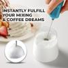 imageZulay Powerful Milk Frother Handheld Foam Maker for Lattes  Whisk Drink Mixer for Coffee Mini Foamer for Cappuccino Frappe Matcha Hot Chocolate by Milk Boss Candy GreenBlue Metallic
