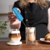 imageZulay Powerful Milk Frother Handheld Foam Maker for Lattes  Whisk Drink Mixer for Coffee Mini Foamer for Cappuccino Frappe Matcha Hot Chocolate by Milk Boss Candy GreenCosmic Blue