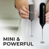 imageZulay Powerful Milk Frother Handheld Foam Maker for Lattes  Whisk Drink Mixer for Coffee Mini Foamer for Cappuccino Frappe Matcha Hot Chocolate by Milk Boss Candy GreenGraphite