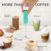 imageZulay Powerful Milk Frother Handheld Foam Maker for Lattes  Whisk Drink Mixer for Coffee Mini Foamer for Cappuccino Frappe Matcha Hot Chocolate by Milk Boss Candy GreenAqua