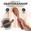 imageZulay Kitchen 10Piece Wooden Spoons for Cooking  Smooth Finish Teak Wooden Utensils for Cooking  Soft ComfortGrip Wood Spoons for Cooking  NonStick Wooden Cooking Utensils  Wooden Spoon Sets8Piece Set