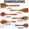 imageZulay Kitchen 10Piece Wooden Spoons for Cooking  Smooth Finish Teak Wooden Utensils for Cooking  Soft ComfortGrip Wood Spoons for Cooking  NonStick Wooden Cooking Utensils  Wooden Spoon Sets6 Piece Set