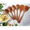imageZulay Kitchen 10Piece Wooden Spoons for Cooking  Smooth Finish Teak Wooden Utensils for Cooking  Soft ComfortGrip Wood Spoons for Cooking  NonStick Wooden Cooking Utensils  Wooden Spoon Sets6 Piece Set