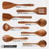 imageZulay Kitchen 10Piece Wooden Spoons for Cooking  Smooth Finish Teak Wooden Utensils for Cooking  Soft ComfortGrip Wood Spoons for Cooking  NonStick Wooden Cooking Utensils  Wooden Spoon Sets8Piece Set