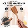 imageZulay Kitchen 10Piece Wooden Spoons for Cooking  Smooth Finish Teak Wooden Utensils for Cooking  Soft ComfortGrip Wood Spoons for Cooking  NonStick Wooden Cooking Utensils  Wooden Spoon Sets15 Piece SetGift Box